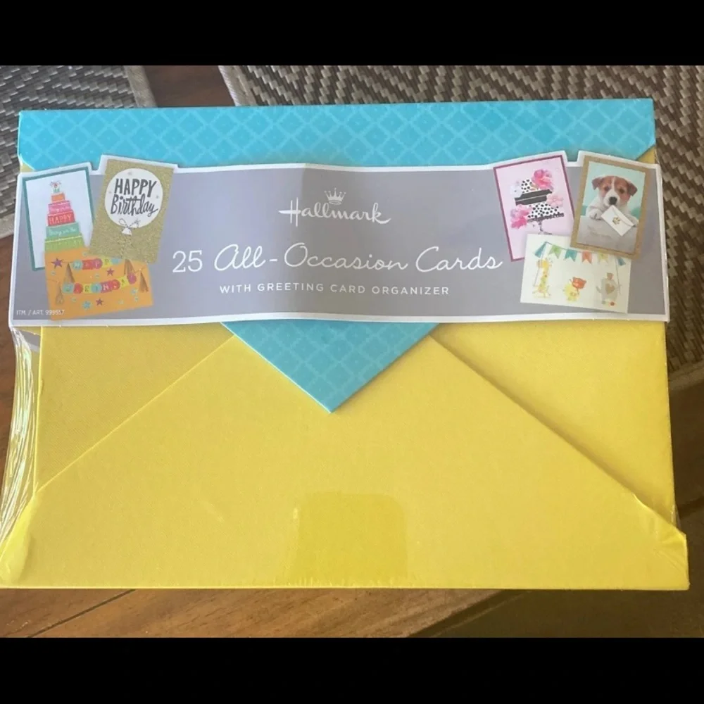 Hallmark all occasion cards 25 box has a dent